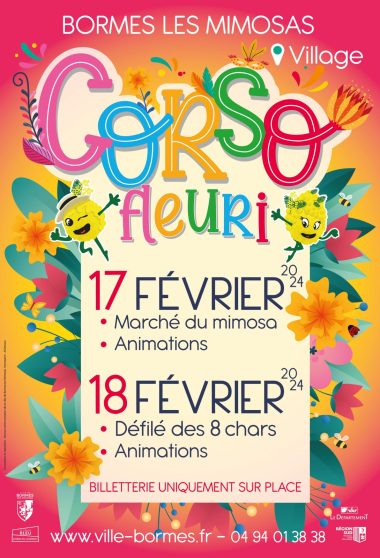 84ème édition du Corso Fleuri de Bormes les Mimosas dans le Var : ce dimanche 18 février 2024