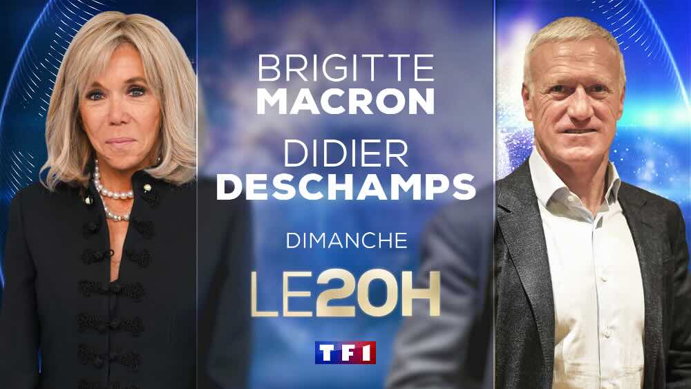 Brigitte Macron et Didier Deschamps invités du 20 heures de TF1