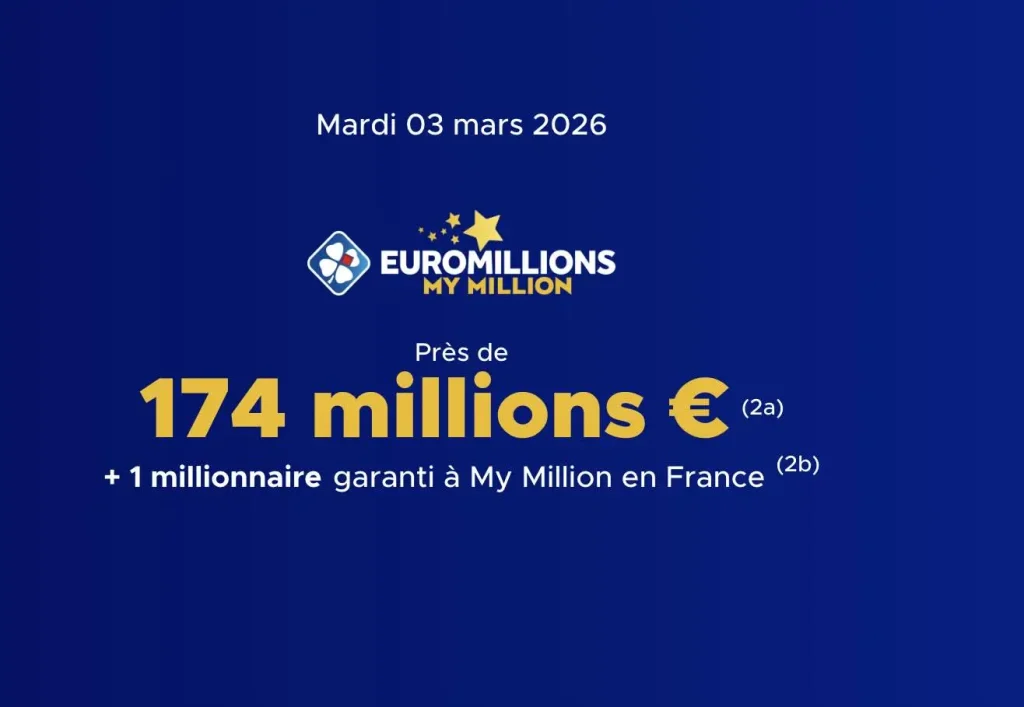 Loto : résultats de l'Euromillions du mardi 3 mars 2026