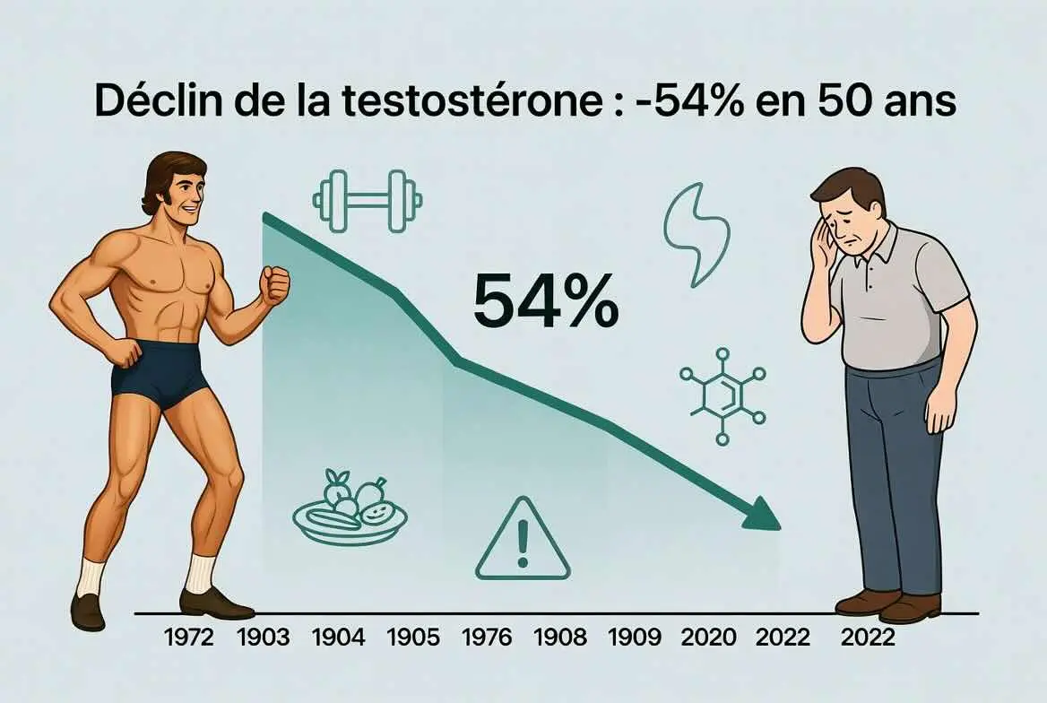 Les niveaux de testostérone chez les hommes ont chuté de plus de la moitié en 50 ans Les niveaux de testostérone chez les hommes ont chuté de plus de la moitié en 50 ans