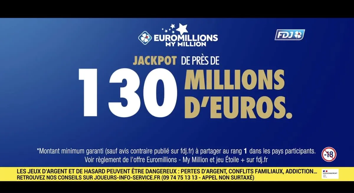 Super Jackpot EuroMillions : 130 millions d’euros ce vendredi 25 septembre 2026