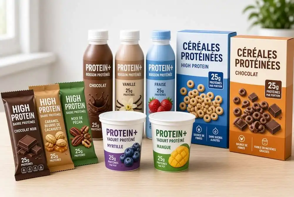 Aliments hyperprotéinés ultra-transformés